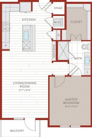 Aura Bluffview Apartments A15 Floor Plan Aura Bluffview Apartments A15 Floor Plan